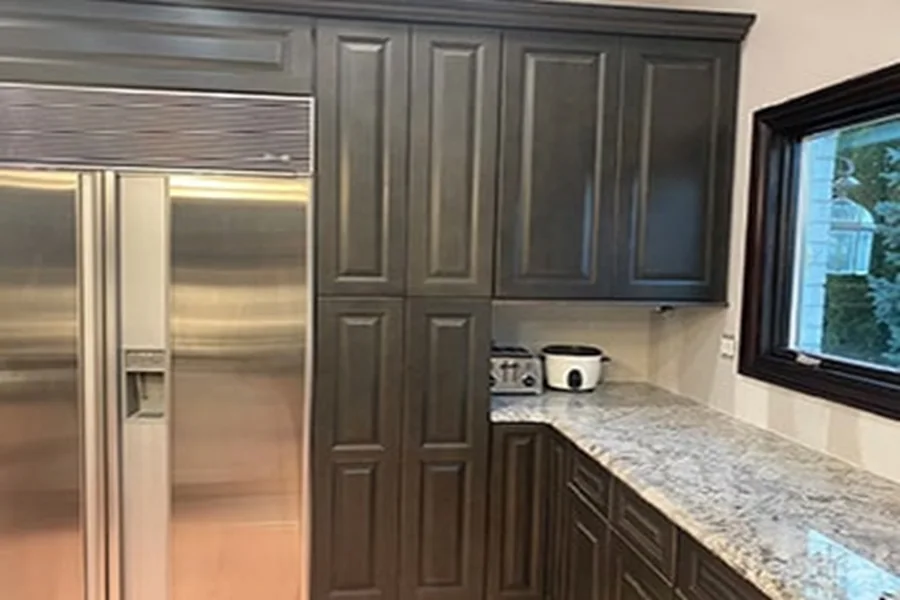 Aspen Charcoal Gray framed cabinet door style