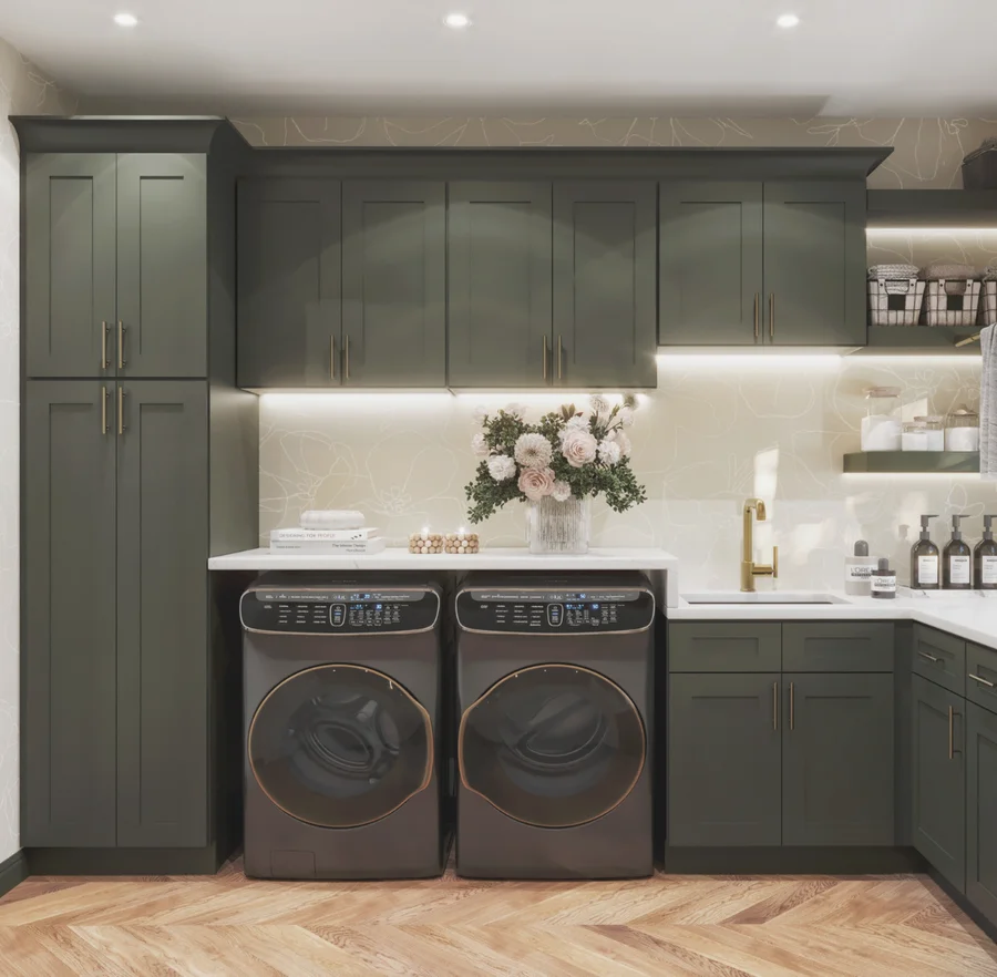 Aston Green framed cabinet door style