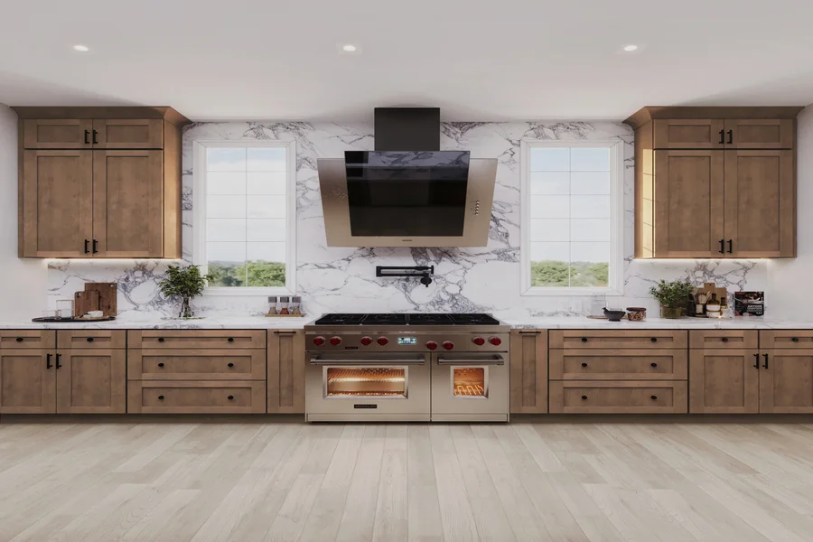 Rustic Wood framed cabinet door style