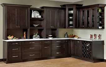 Shaker Espresso framed cabinet door style