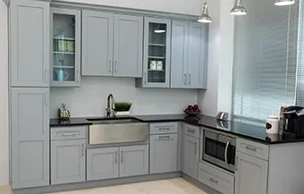 Shaker Gray framed cabinet door style
