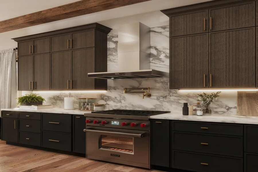 Slim Iron Black framed cabinet door style