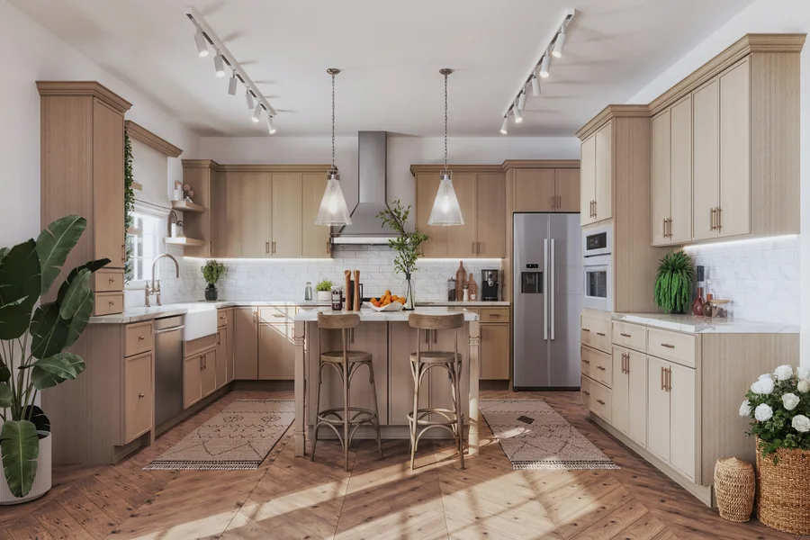 Slim White Oak cabinet style shown for kitchen inspiration